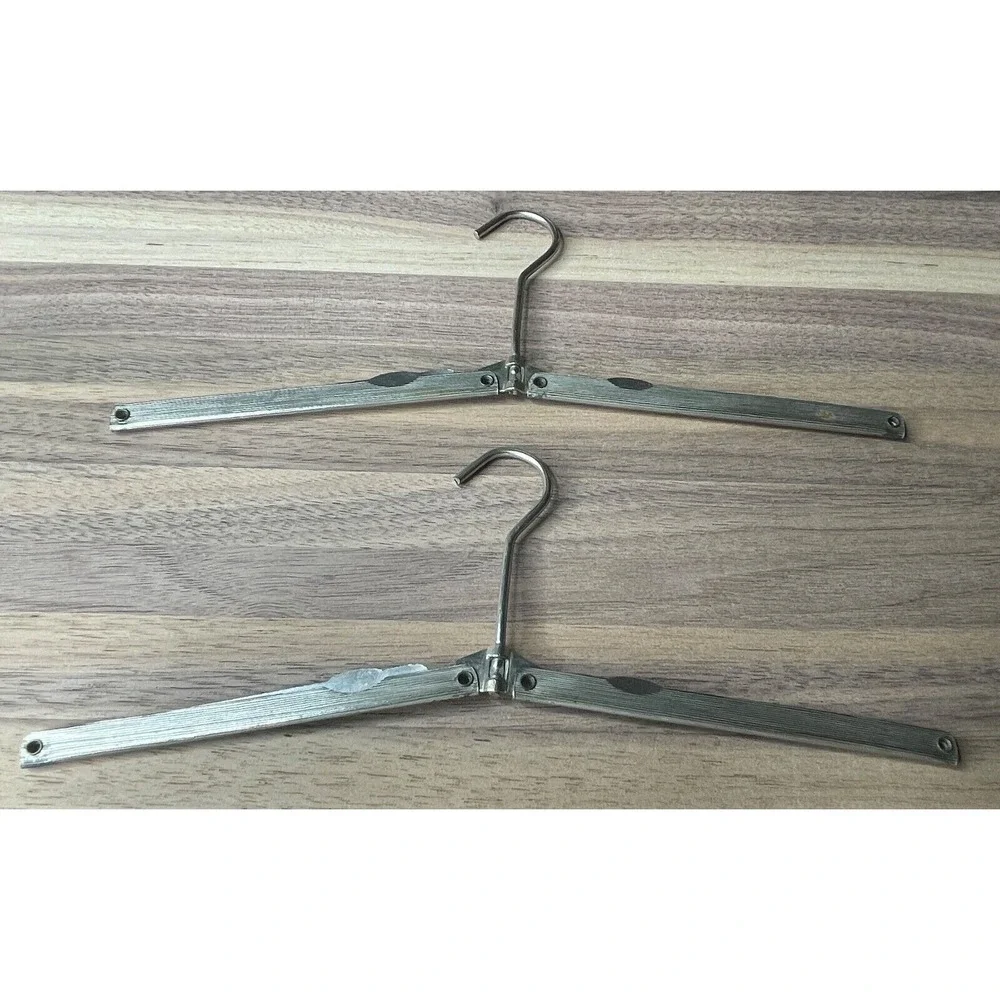The Star Vintage Made In England Collapsible Folding‎ Hangars With Leather Pouch